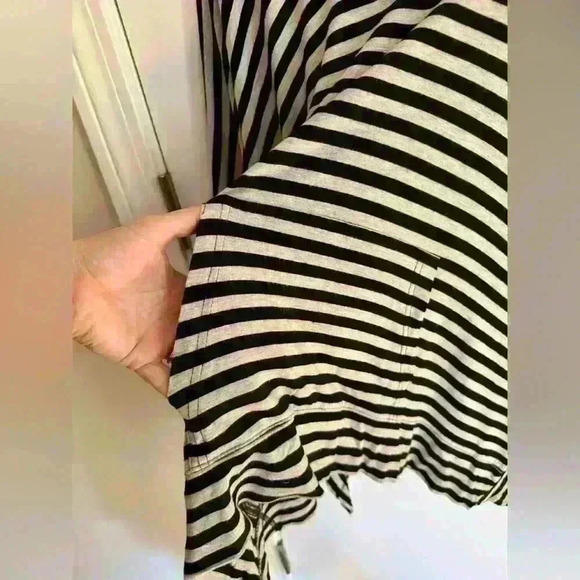 Andrea Jovine women’s pullover cowl neck cardigan baggy stripes size Medium - Picture 5 of 11